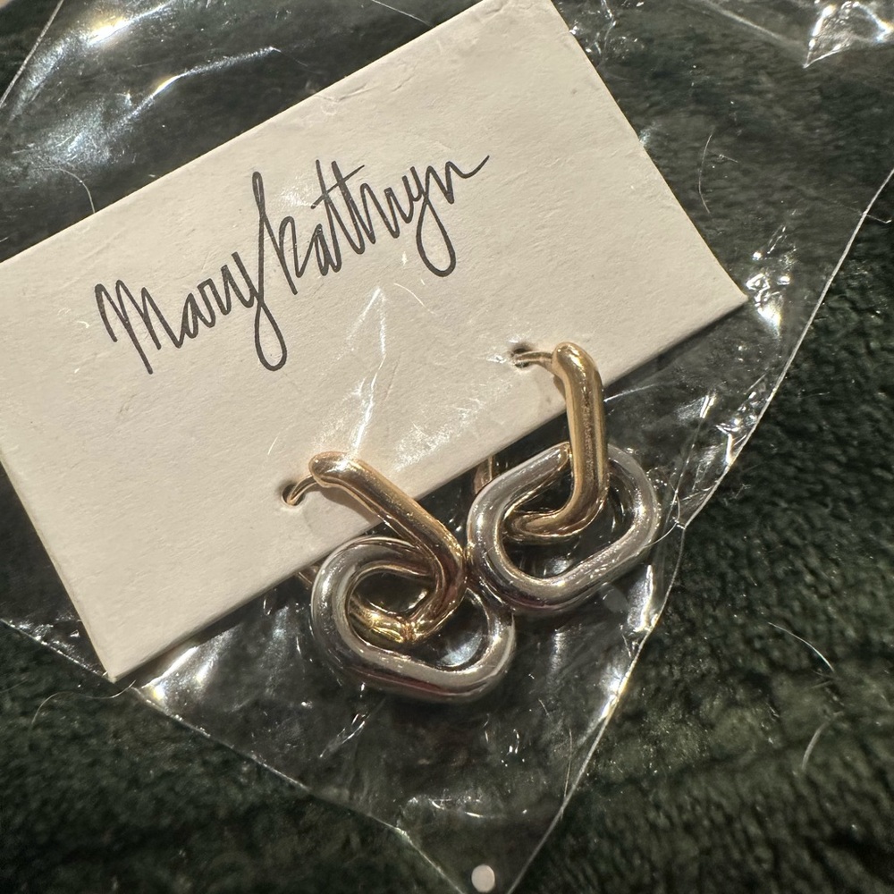 Gold and Silver Swirl Earrings with Modern Design
